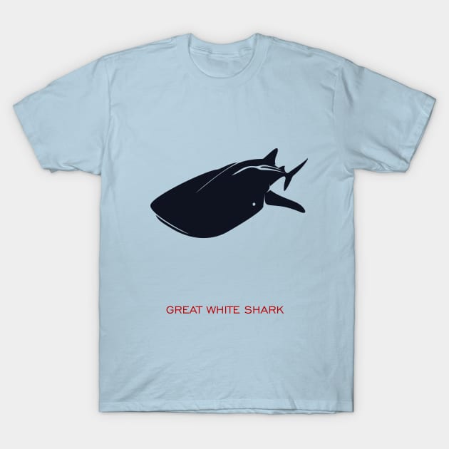 Great white shark T-Shirt by masha